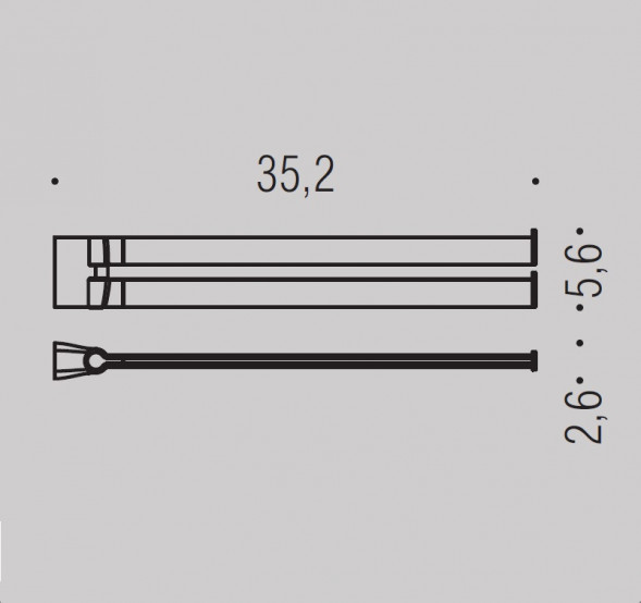 Полотенцедержатель COLOMBO DESIGN TRENTA B3012.NM двойной