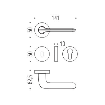 Дверная ручка Colombo ROBOQUATTRO ID41 R.BI белый матовый