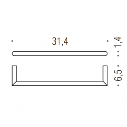 Полотенцедержатель COLOMBO DESIGN MINI B4009.HPS1 широкий цвет нержавеющая сталь
