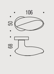 Дверная ручка Colombo MOON BD15R хром