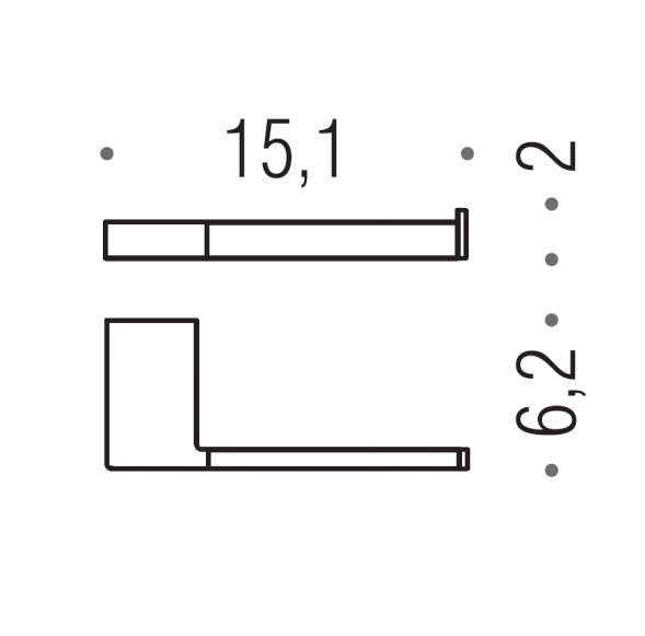 Держатель туалетной бумаги COLOMBO DESIGN MINI Q B5008DX.HPS1 без крышки правый цвет нержавеющая сталь