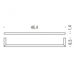 Полотенцедержатель COLOMBO DESIGN MINI B4010.OM широкий цвет золото матовое