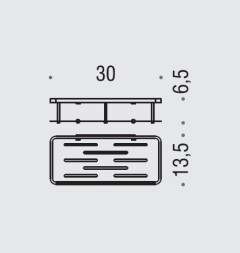 Полочка корзинка COLOMBO DESIGN ANGOLARI B9640 одинарная съемная