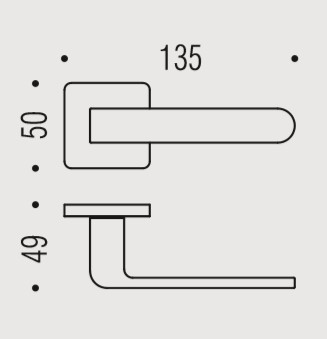 Дверная ручка Colombo FEDRA AC11RSB хром