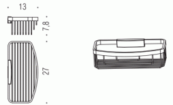 Полочка корзинка COLOMBO DESIGN ANGOLARI B9646 одинарная съемная