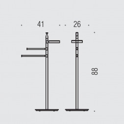 Стойка COLOMBO DESIGN PLANETS B9814 напольная с полотенцедержателем с мыльницей