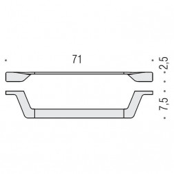 Полотенцедержатель COLOMBO DESIGN ALIZE B2511 широкий