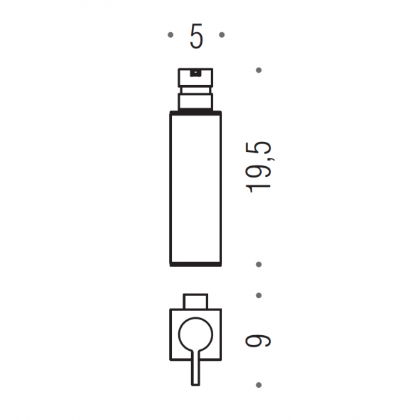 Дозатор COLOMBO DESIGN MINI Q B9343.HPS1 настенный цвет нержавеющая сталь