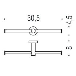 Держатель туалетной бумаги COLOMBO DESIGN PLUS W4990 двойной без крышки