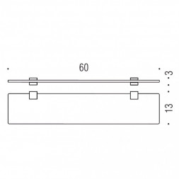 Полочка COLOMBO DESIGN LULU B6216.GOLD стеклянная