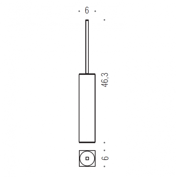 Ершик COLOMBO DESIGN MINI Q B5006.NM напольный цвет черный матовый