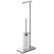 Стойка COLOMBO DESIGN SQUARE B9904 напольная с держателем туалетной бумаги и ершиком