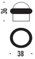 Ограничитель дверной Colombo CD112.NI