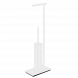 Стойка COLOMBO DESIGN SQUARE B9907.BM напольная с держателем туалетной бумаги и ершиком