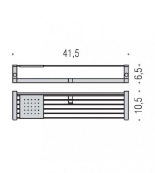 Полочка COLOMBO DESIGN TIME W4275 с крючками с металлической полочкой
