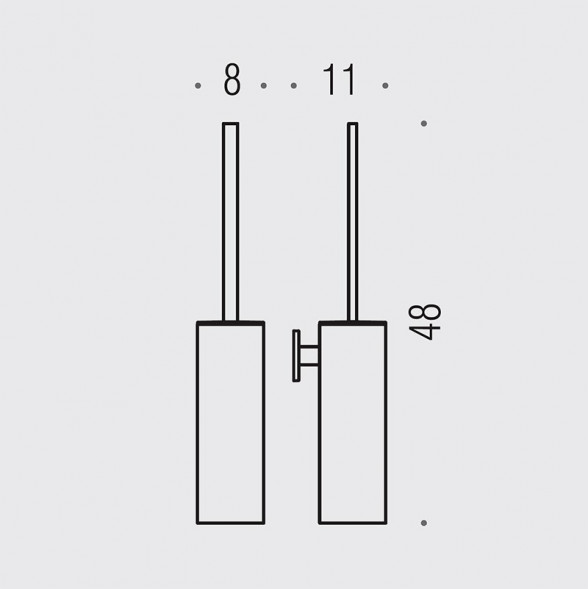 Ершик COLOMBO DESIGN LOOK B1607.GM настенный