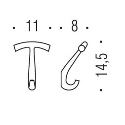 Крючок COLOMBO DESIGN LUNA CB37 одинарный