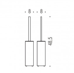 Ершик COLOMBO DESIGN LOOK B1606.HPS1 напольный цвет нержавеющая сталь