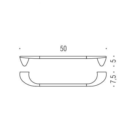 Полотенцедержатель COLOMBO DESIGN KHALA B1810 широкий