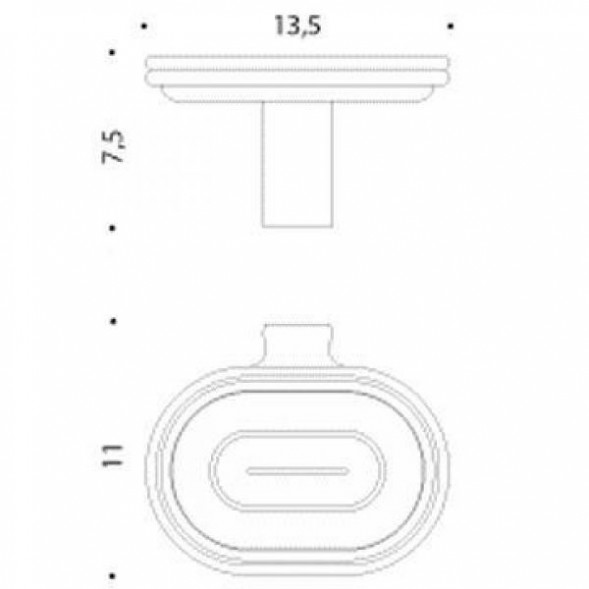 Мыльница COLOMBO DESIGN LUNA B0101 настенная