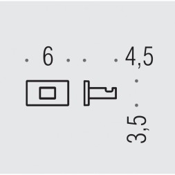 Крючок COLOMBO DESIGN LOOK LC27.VL одинарный