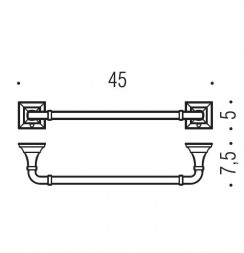 Полотенцедержатель COLOMBO DESIGN PORTOFINO B3210.BR широкий