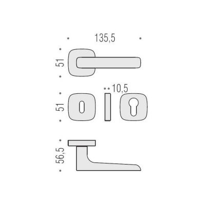 Дверная ручка Colombo SPIDER MR11RSB хром