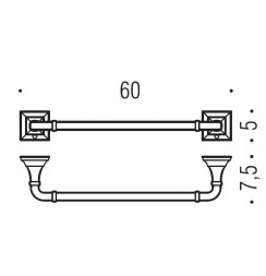 Полотенцедержатель COLOMBO DESIGN PORTOFINO B3211.BR широкий