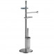 Стойка COLOMBO DESIGN ISOLE B9413N напольная с полотенцедержателем с мыльницей