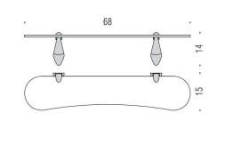 Полочка COLOMBO DESIGN KHALA B1816 стеклянная
