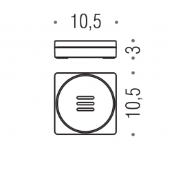 Мыльница COLOMBO DESIGN MINI Q B5040.GM настольная цвет графит матовый