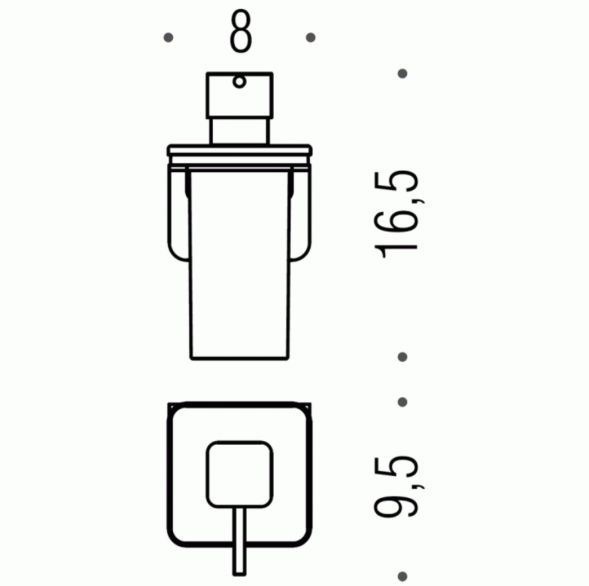 COLOMBO DESIGN Over B9328 Дозатор для жидкого мыла настенный