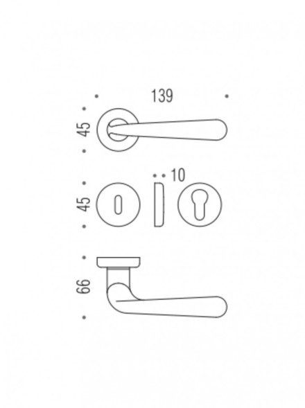 Дверная ручка Colombo ROBODUE CD51R хром матовый