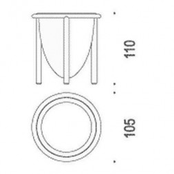 Стакан COLOMBO DESIGN KHALA B1841 настольный