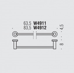 Полотенцедержатель COLOMBO DESIGN PLUS W4911 широкий