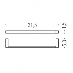 Полотенцедержатель COLOMBO DESIGN MINI Q B5009.NM широкий цвет черный матовый