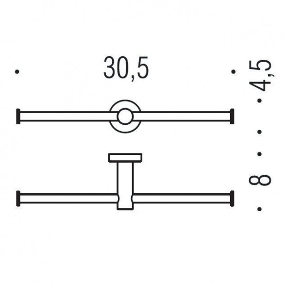  Держатель туалетной бумаги COLOMBO DESIGN PLUS W4990.HPS1 двойной без крышки