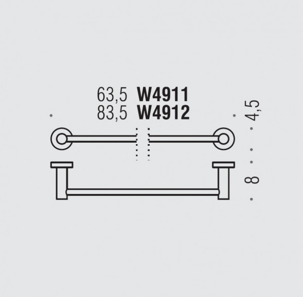 Полотенцедержатель COLOMBO DESIGN PLUS W4912.NM широкий