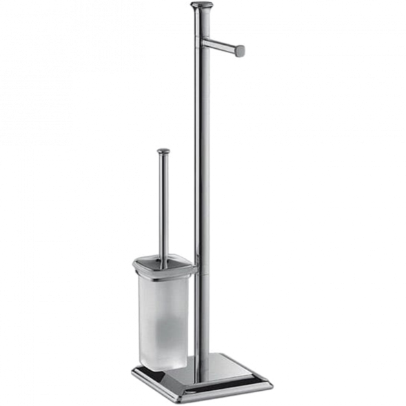 Стойка COLOMBO DESIGN PORTOFINO B3218 напольная с держателем туалетной бумаги и ершиком