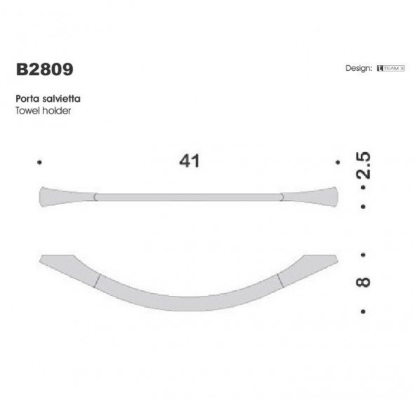 Полотенцедержатель COLOMBO DESIGN LAND B2809 широкий