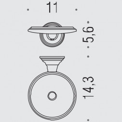 Мыльница COLOMBO DESIGN HERMITAGE B3301 BR настенная