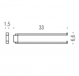 Полотенцедержатель COLOMBO DESIGN MINI Q B5012.HPS1 двойной цвет нержавеющая сталь