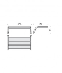 Полотенцедержатель COLOMBO DESIGN LAND B2887 Полка
