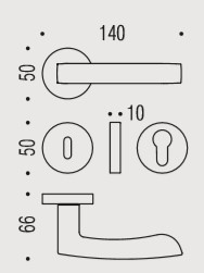 Дверная ручка Colombo VIOLA AR21R хром