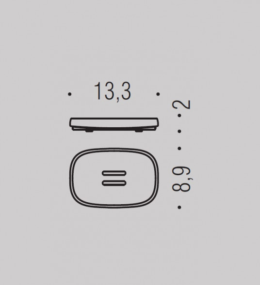 Мыльница COLOMBO DESIGN TRENTA B3040.GM настольная