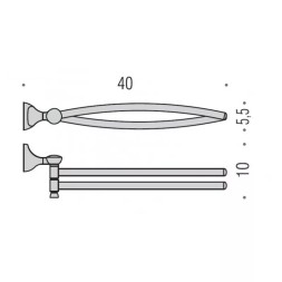 Полотенцедержатель COLOMBO DESIGN MELO B1212 двойной