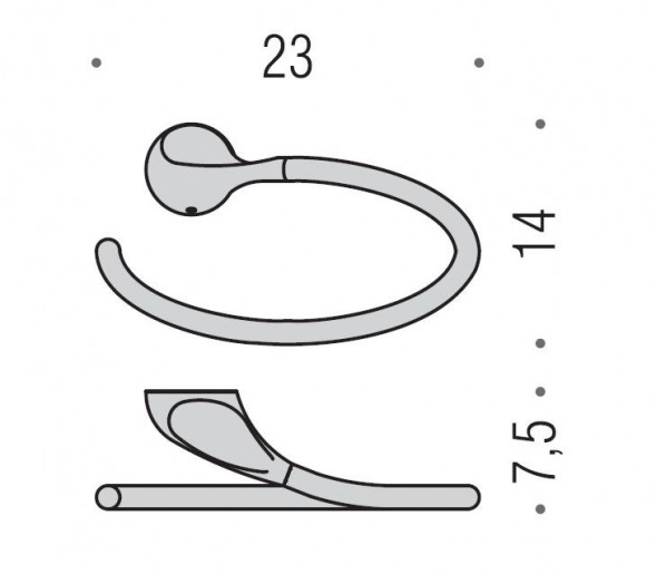 Полотенцедержатель COLOMBO DESIGN MELO B1231 кольцо