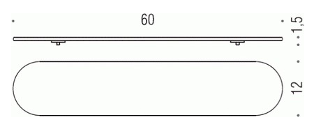 Запасное стекло для полки Colombo Bart B2261