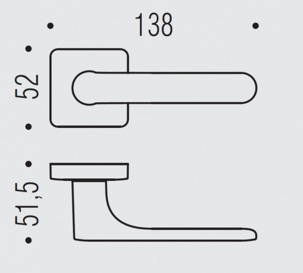 Дверная ручка Colombo Design ONEQ CC21RSB.C12