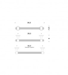 Полотенцедержатель COLOMBO DESIGN HERMITAGE B3309 широкий